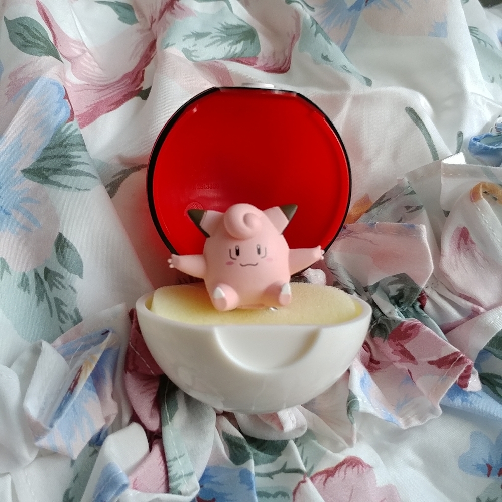 Pokemon Clefairy vinyl ring with pokeball